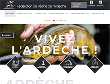 Tablet Screenshot of peche-ardeche.com